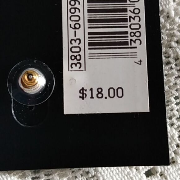 NWT THE ICING Gold/Pearl/Rhinestone Circular Starburst Earrings w/Dangle Pearls - Picture 5 of 6